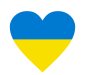 Herz in Farben der ukrainischen Flagge